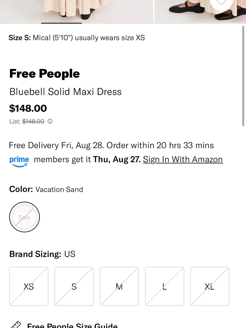 Free People Bluebell Solid Maxi Dress - Picture 8 of 8